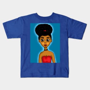 Black girl magic, melanin poppin art Kids T-Shirt